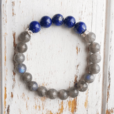 Bracelet en Lapis Lazuli et Labradorite | Lithothérapie Stéphanie